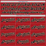 Personalized Red Black-Cream Authentic Two Tone Baseball Jersey Team Custom Name and Number