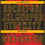 Personalized Red Black-Gold 3D Pattern Two-Button Unisex Softball Jersey Team Custom Name and Number