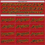 Personalized Red Black-Gold Authentic Baseball Jersey