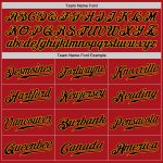 Personalized Red Black-Gold Authentic Baseball Jersey Team Custom Name and Number