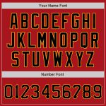 Personalized Red Black-Gold Authentic Baseball Jersey Team Custom Name and Number