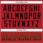 Personalized Red Black-Gold Authentic Drift Fashion Baseball Jersey Team Custom Name and Number