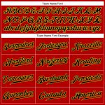 Personalized Red Black-Gold Authentic Sleeveless Baseball Jersey Team Custom Name and Number