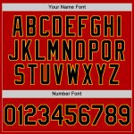 Personalized Red Black-Gold Authentic Throwback Baseball Jersey Team Custom Name and Number