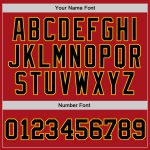 Personalized Red Black-Gold Authentic Throwback Basketball Jersey Team Custom Name and Number
