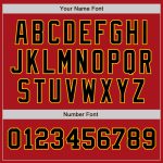 Personalized Red Black-Gold Authentic Two Tone Baseball Jersey Team Custom Name and Number