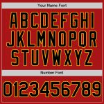Personalized Red Black-Gold Mesh Authentic Throwback Baseball Jersey Team Custom Name and Number