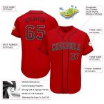 Personalized Red Black-Gray Authentic Drift Fashion Baseball Jersey Team Custom Name and Number