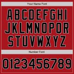 Personalized Red Black-Gray Bomber Full-Snap Varsity Letterman Two Tone Jacket Team Custom Name and Number