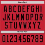 Personalized Red Black Hockey Jersey Team Custom Name and Number
