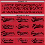 Personalized Red Black Hockey Jersey Team Custom Name and Number