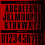 Personalized Red Black Lines Sublimation Soccer Uniform Jersey Team Custom Name and Number