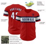 Personalized Red Black-Navy Authentic Baseball Jersey Team Custom Name and Number