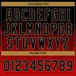 Personalized Red Black-Old Gold 3D Pattern Design Authentic Baseball Jersey Team Custom Name and Number