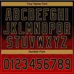 Personalized Red Black-Old Gold 3D Pattern Two-Button Unisex Softball Jersey Team Custom Name and Number