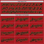 Personalized Red Black-Old Gold Authentic Baseball Jersey