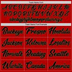 Personalized Red Black-Old Gold Authentic Baseball Jersey Team Custom Name and Number