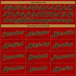 Personalized Red Black-Old Gold Authentic City Edition Basketball Jersey Team Custom Name and Number