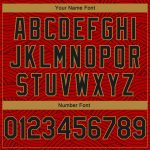 Personalized Red Black-Old Gold Authentic City Edition Basketball Jersey Team Custom Name and Number