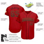 Personalized Red Black-Old Gold Authentic Drift Fashion Baseball Jersey Team Custom Name and Number