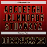 Personalized Red Black-Old Gold Authentic Fade Fashion Baseball Jersey Team Custom Name and Number