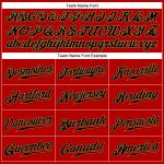 Personalized Red Black-Old Gold Authentic Sleeveless Baseball Jersey Team Custom Name and Number