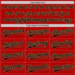 Personalized Red Black-Old Gold Authentic Throwback Baseball Jersey Team Custom Name and Number