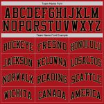 Personalized Red Black-Old Gold Authentic Throwback Basketball Jersey
