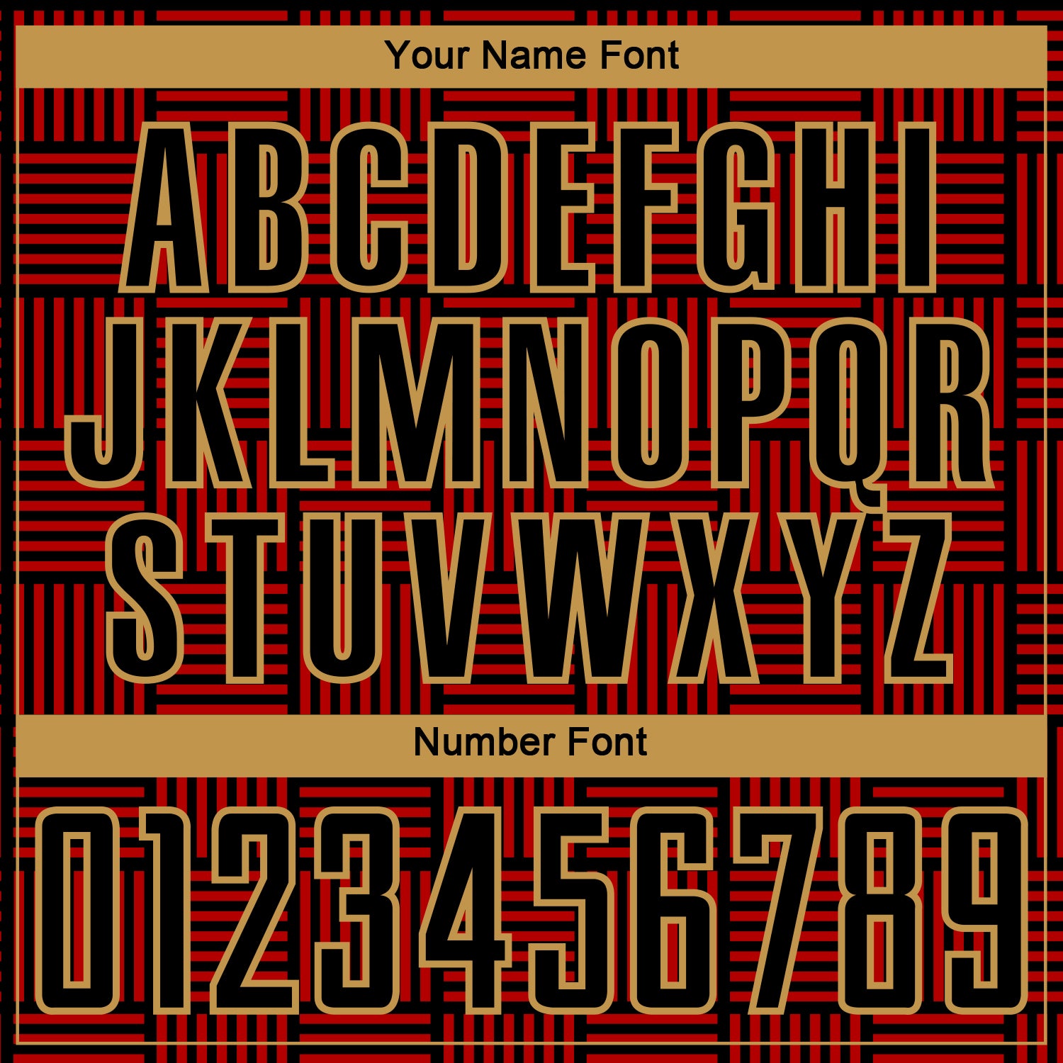 Personalized Red Black-Old Gold Lines Sublimation Soccer Uniform Jersey Team Custom Name and Number Personalized Red Black-Old Gold Lines Sublimation Soccer Uniform Jersey Team Custom Name and Number - Image 6