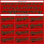 Personalized Red Black-Old Gold Performance Vapor Golf Polo Shirt Team Custom Name and Number