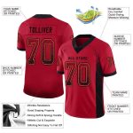 Personalized Red Black-Orange Mesh Drift Fashion Football Jersey Team Custom Name and Number