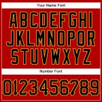 Personalized Red Black Pinstripe Black-Gold Authentic Baseball Jersey Team Custom Name and Number