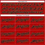 Personalized Red Black Pinstripe Black-Old Gold Authentic Baseball Jersey Team Custom Name and Number