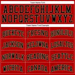 Personalized Red Black Pinstripe Black-Old Gold Authentic Basketball Jersey Team Custom Name and Number
