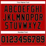 Personalized Red Black Pinstripe Black-Old Gold Authentic Basketball Jersey Team Custom Name and Number