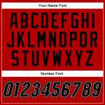 Personalized Red Black Pinstripe Black-White Authentic Baseball Jersey