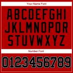 Personalized Red Black Pinstripe Black-White Authentic Baseball Jersey Team Custom Name and Number