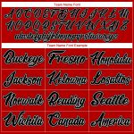 Personalized Red Black Pinstripe Black-White Authentic Baseball Jersey Team Custom Name and Number