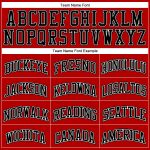 Personalized Red Black Pinstripe Black-White Authentic Basketball Jersey