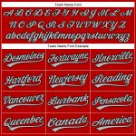 Personalized Red Black Pinstripe Gray Authentic Baseball Jersey Team Custom Name and Number