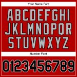 Personalized Red Black Pinstripe Gray Authentic Baseball Jersey Team Custom Name and Number