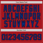 Personalized Red Black Pinstripe Royal-Black Authentic Baseball Jersey Team Custom Name and Number