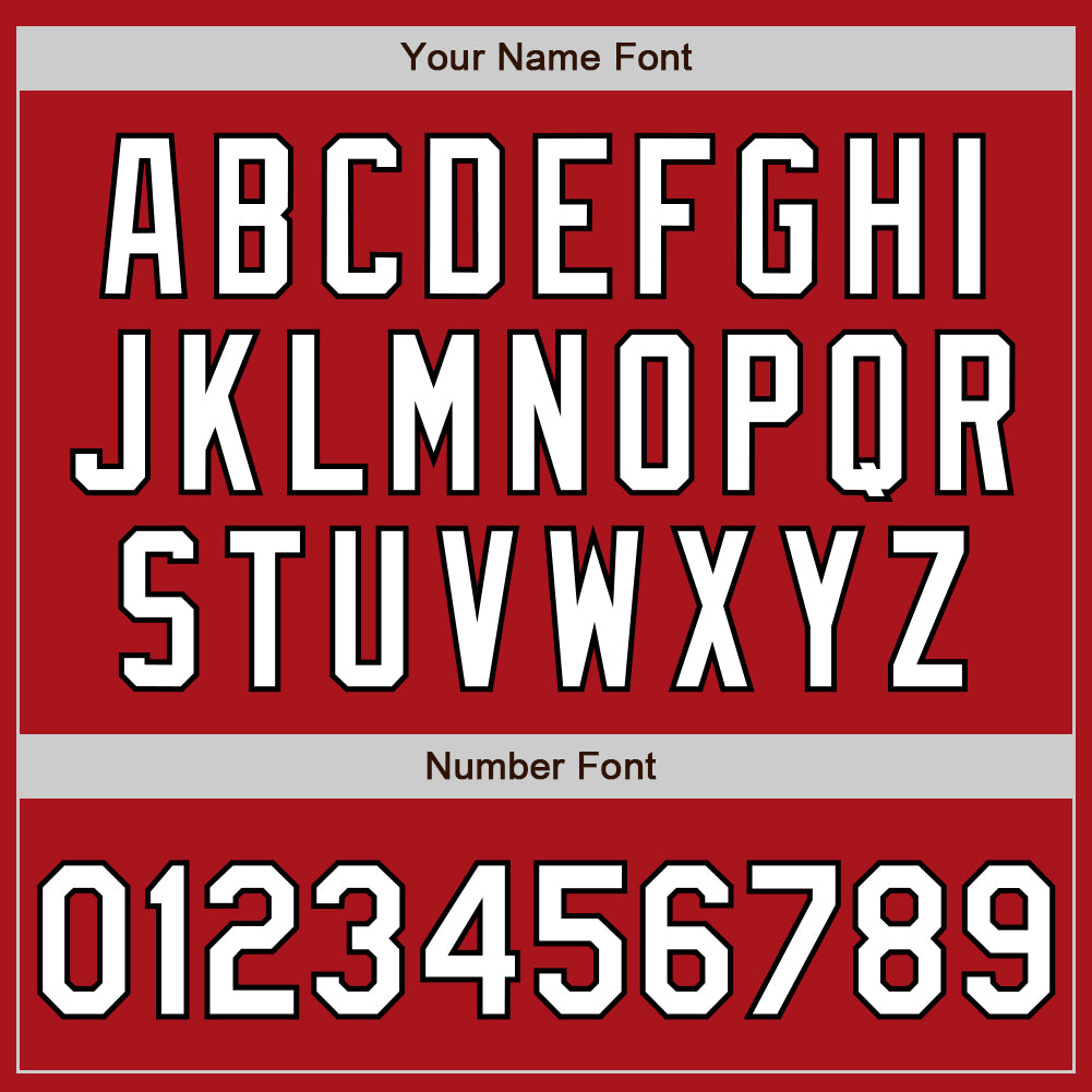 Personalized Red Black Pinstripe White Two-Button Unisex Softball Jersey Team Custom Name and Number Personalized Red Black Pinstripe White Two-Button Unisex Softball Jersey Team Custom Name and Number - Image 5