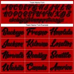 Personalized Red Black-Red Authentic Baseball Jersey Team Custom Name and Number