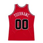 Personalized Red Black-Red Authentic Throwback Basketball Jersey Team Custom Name and Number