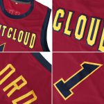 Personalized Red Black-Red Authentic Throwback Basketball Jersey Team Custom Name and Number
