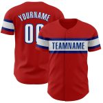 Personalized Red Black-Royal Authentic Baseball Jersey Team Custom Name and Number