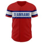 Personalized Red Black-Royal Authentic Baseball Jersey Team Custom Name and Number