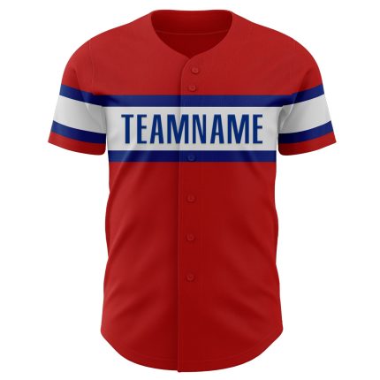 Personalized Red Black-Royal Authentic Baseball Jersey Team Custom Name and Number