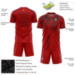 Personalized Red Black Sublimation Soccer Uniform Jersey